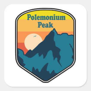 Polemonium Peak California Sunrise Square Sticker