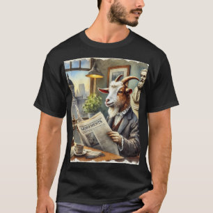 polera Portrait of Goat pictorial style T-Shirt