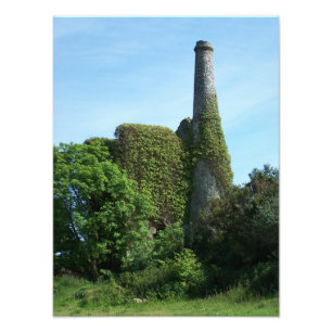 Polgooth Mine Engine House Cornwall England Photo Print