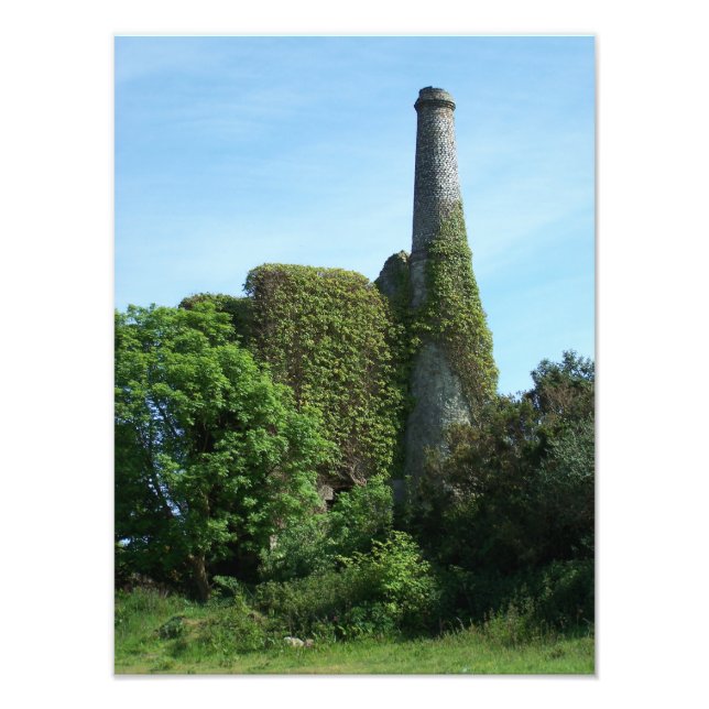 Polgooth Mine Engine House Cornwall England Photo Print (Front)