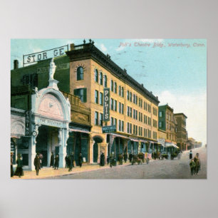 Poli Theatre, Waterbury, CT 1910 Vintage Poster