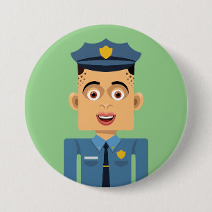 Police 7.5 Cm Round Badge