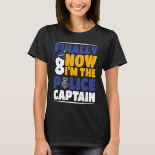 Police 8th Birthday Finally 8 I'm A Police Captain T-Shirt