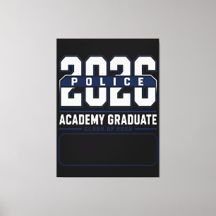 Police Academy 2026 Personalised Name Gift Canvas Print