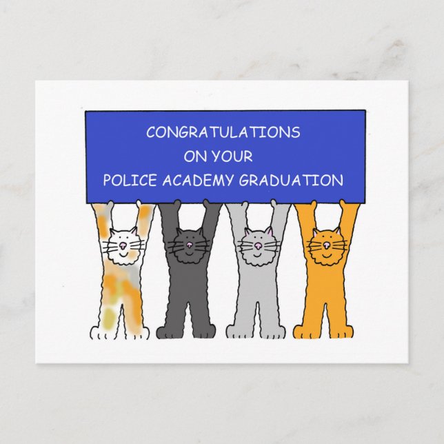 Police Academy Graduate Congratulations Postcard (Front)