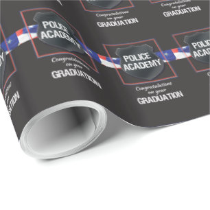 Police Academy Graduation, Congratulations Wrapping Paper