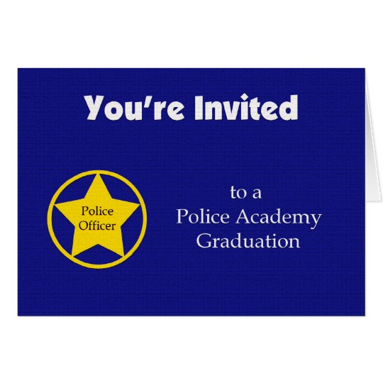 Police Academy Graduation Invitation -- Navy