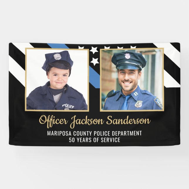 Police Academy Graduation Law Enforcement Photo Banner (Horizontal)