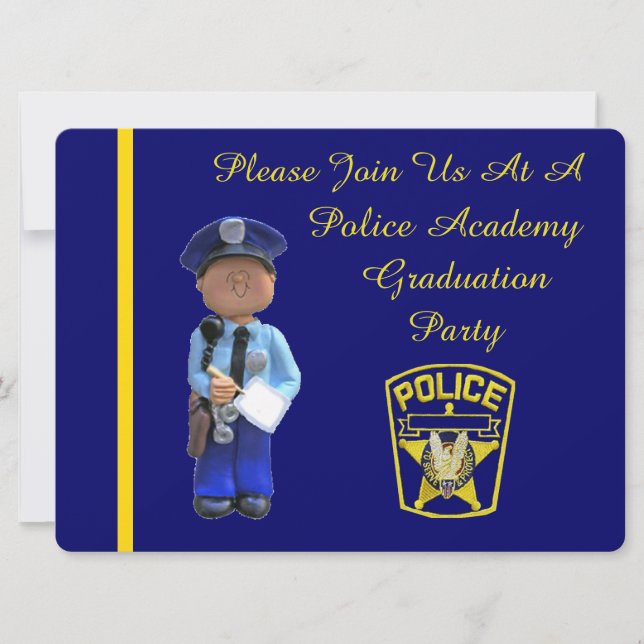 Police Academy Graduation Party Invitation (Front)