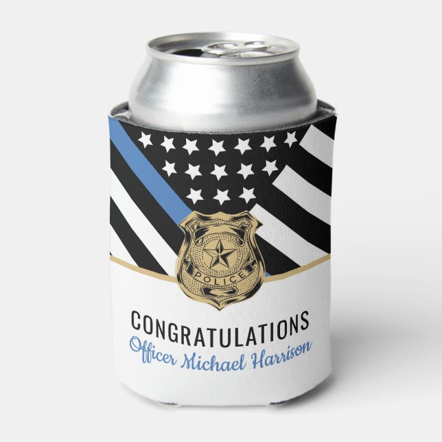 Police Academy Law Enforcement Graduation Can Cooler (Can Front)