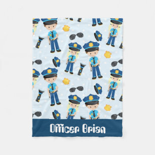 Police add name baby fun blanket