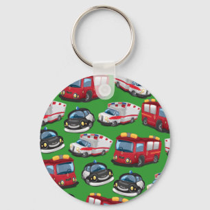Police, Ambulance and Fire Service transport Key Ring