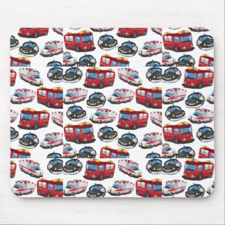 Police, Ambulance and Fire Service transport Mouse Mat