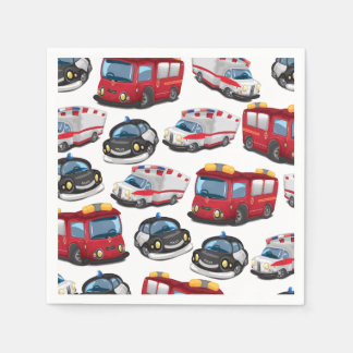 Police, Ambulance and Fire Service transport. Napkin