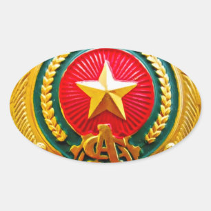 Police and Fire Department badge Oval Sticker