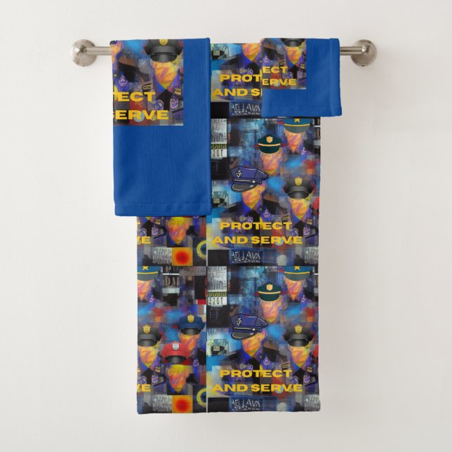 Police Appreciation Collection Bath Towel Set (Insitu)