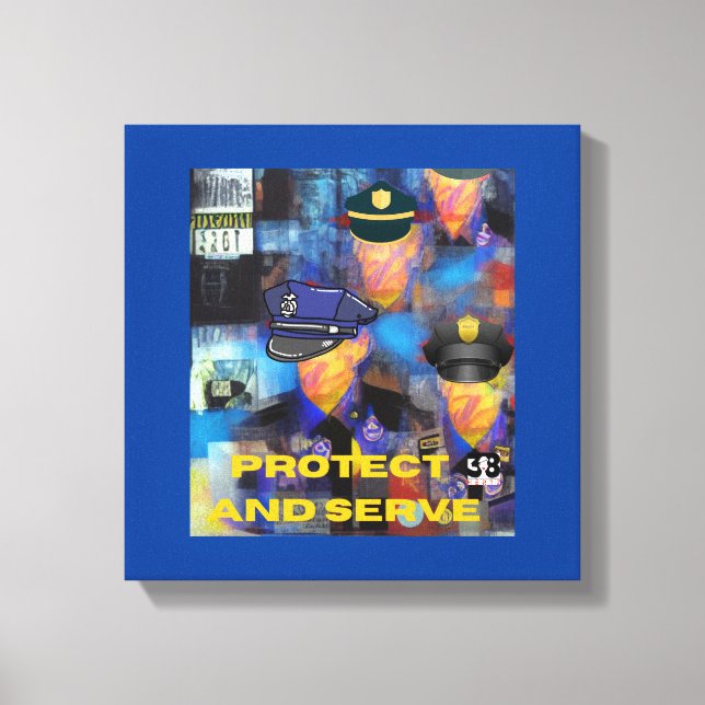 Police Appreciation Collection Canvas Print (Front)