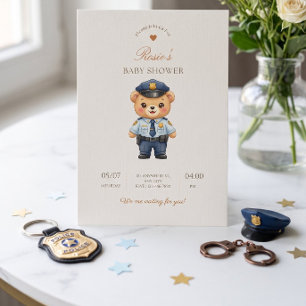Police Badge Baby Shower Invite — Law Enforcement