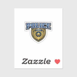 Police Badge Bold Text Design