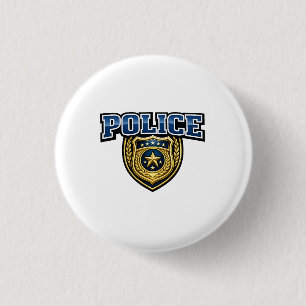 Police Badge Bold Text Design