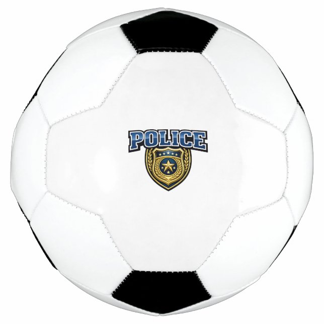 Police Badge Bold Text Design Football (Front)