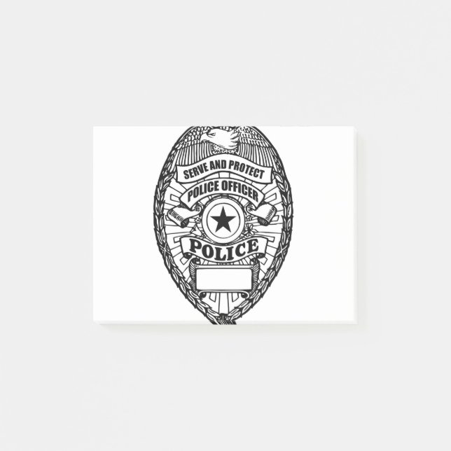 Police Badge - Generic Post-it Notes (Front)