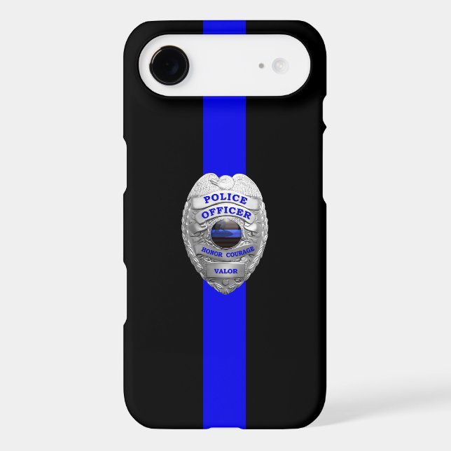Police Badge Thin Blue Line Case-Mate iPhone Case (Back)