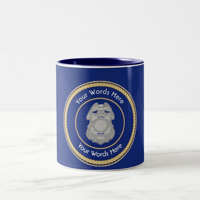 Police Badge Universal Shield Mug (Center)