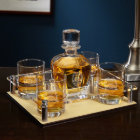 Police Badge Whiskey Glasses & Liquor Decanter
