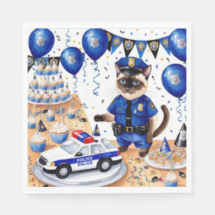 Police Birthday Napkin