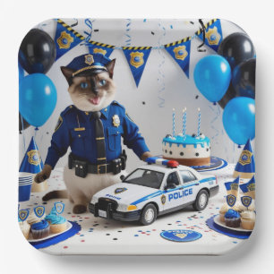 Police Birthday  Paper Plate