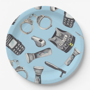 Police Birthday  Paper Plate