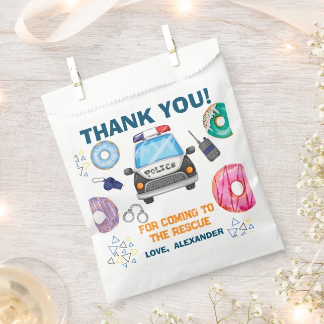 Police Birthday Party  Favour Bags (Clipped)