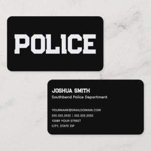 Police Black Business Card