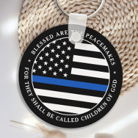 Police Blessed Are The Peacemakers Blue Line