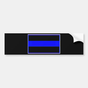 police blue line bumper sticker