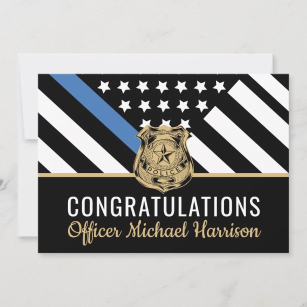 Police Officer Congratulations Cards | Zazzle.co.uk