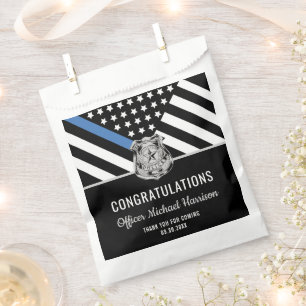 Police Blue Line Flag Congratulations Graduation Favour Bags