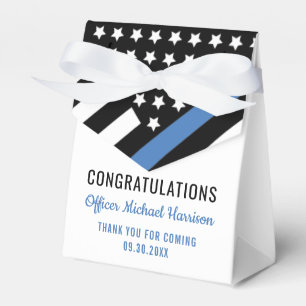 Police Blue Line Flag Congratulations Graduation Favour Box