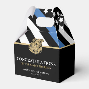 Police Blue Line Flag Graduation Congratulations Favour Box