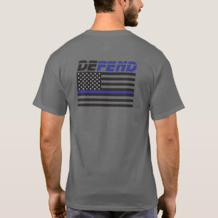 Police, Blue-Line Flag T-shirt