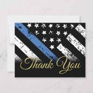 Police Blue Line Law Enforcement First Responder Card
