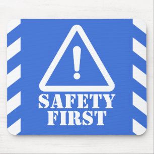 Police Blue Safety First Mouse Mat