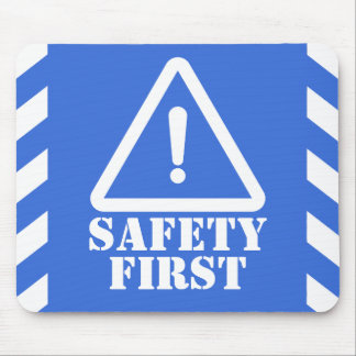 Police Blue Safety First Mouse Mat