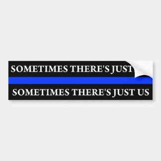 Police Blue Thin Line Bumper Sticker(Justice) Bumper Sticker