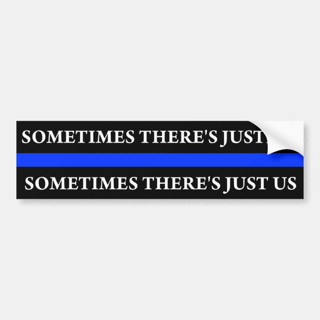 Police Blue Thin Line Bumper Sticker(Justice) Bumper Sticker (Front)