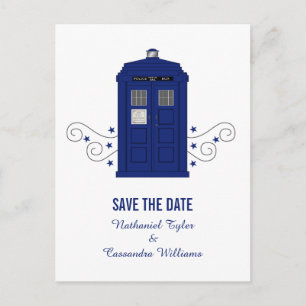 Police Box Save the Date Postcard v3