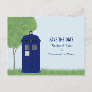 Police Box Save the Date Postcard v4