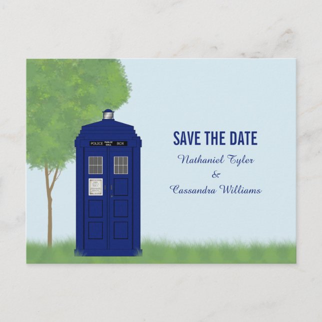 Police Box Save the Date Postcard v4 (Front)