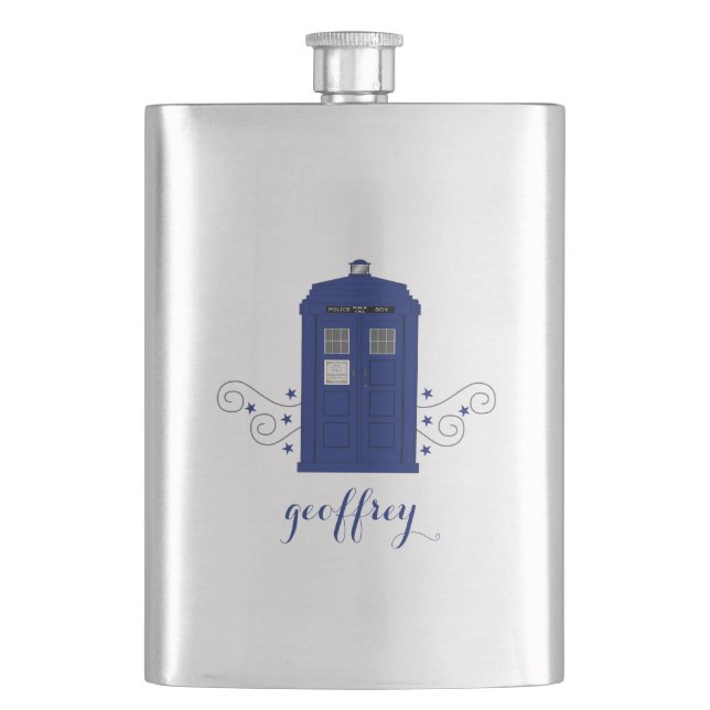 Police Box Swirls Classic Flask (Front)